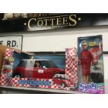 Sindy Union Jack Mini Cooper by Vivid Imaginations with Sindy driver in original box together with