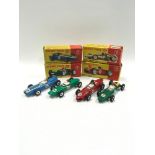 Dinky Racing Car group - 240 Cooper Racing Car, 241 Lotus Racing Car, 242 Ferrari Racing Car and 243