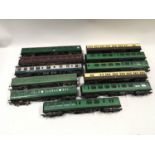 11 various OO Gauge coaches to include Bachmann, Airfix, Mainline and others.