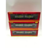 3 x Hornby R6311 PDA Depressed Centre Wagon Blue Circle. Mint in Excellent boxes.
