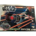 Star Wars Micro Scalextric set - Death Star Attack - X -Wing Vs Tie Fighter. Believed to be complete