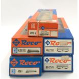 5 Roco HO boxed rolling stock.