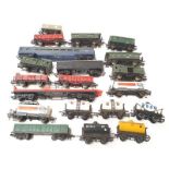 Box of 20 mixed OO Gauge freight wagons to include Hornby, Lima and Fleischmann.