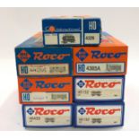 7 boxed Roco HO wagons.