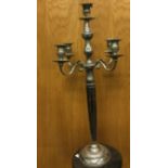 Large polished plated 4 branch table candelabra 90x50cm