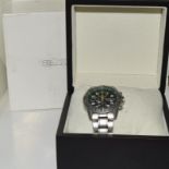 A Seiko Chronograph watch, boxed in working order.