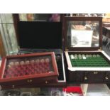 3 collectors coin display cases one with the sacagawea dollar collection the others with American