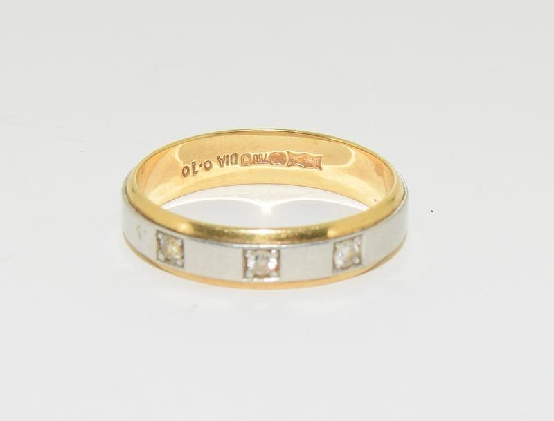 18ct twin gold ladies Cartier style diamond love ring size N - Image 3 of 5