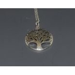 A Tree of Life 925 silver pendant.