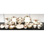 Large quantity of Royal Albert Old Country Rose's tea wear to include T-pot , coffee pot cake plates