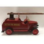 Large wooden model of a vintage fire engine 60x30x30cm