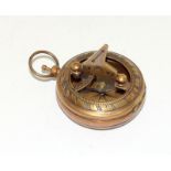 Brass cased compass sundial