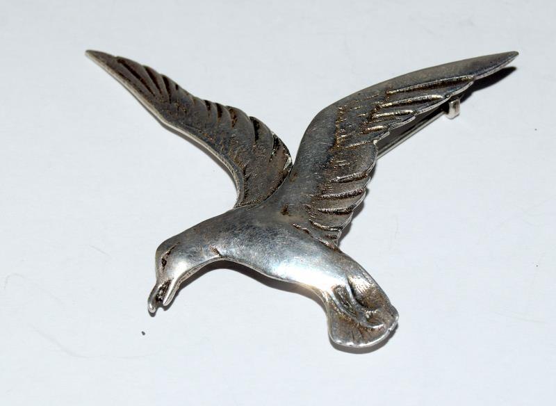 Bernard Instone silver seagull brooch.