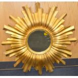 Contemporary Starburst gilt mirror 100cm diameter