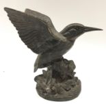 Cast bronze model of a humming bird 20x20x15cm