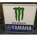 Light up Yamaha sign. 60x60x10cms.