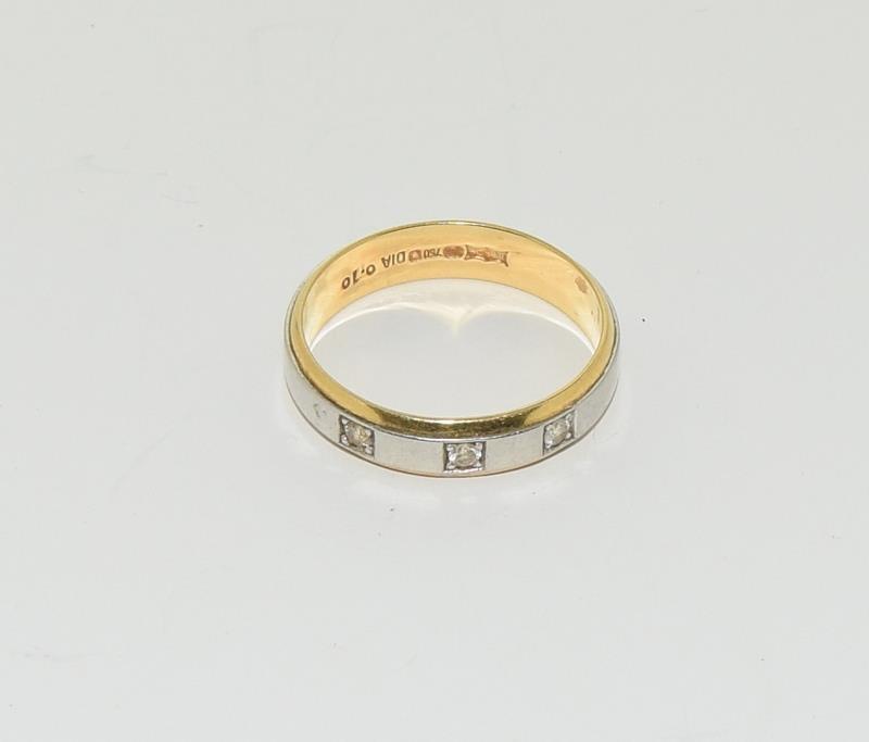 18ct twin gold ladies Cartier style diamond love ring size N