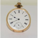18ct Gold Full Face Pocket Watch.