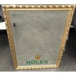 Rolex marked gilt mirror, with bevelled glass 68x53cm