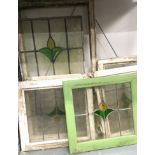 A quantity of lead glass panels of various sizes