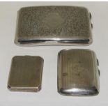 A silver cigarette case/card holder.