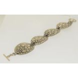 Silver pebble bracelet