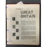 Red stamp album of GB stamps.