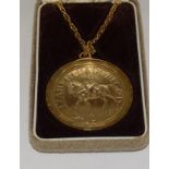 22ct Gold plated 1977 silver Jubilee crown Pendant.