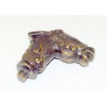 Bronze walking cane handle in the form of a horse