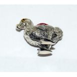 Silver DoDo (bird) pincushion