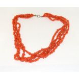 Natural coral necklace