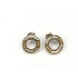 Genuine Tiffany and co silver /18ct gold earrings