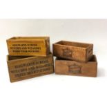 A set of four wooden crates. Ref 331