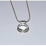 Rose De France Quarts 925 silver pendant