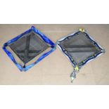 Two Tiffany style mirrors with beveled glass and leaded fitments approx 80cm diagonals