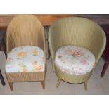 two Loyd loom style chairs