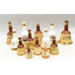 Quantity of Wade collectable Bells whiskey decanters