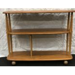 Ercol Elm Windsor bookcase magazine rack with castors 70x90x30cm