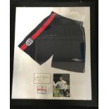 Signed David Beckham memorabilia framed 83x68cm
