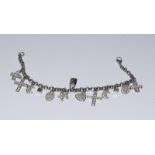 Wallis Simpson inspired 925 silver charm bracelet