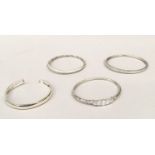 4 new silver bracelets