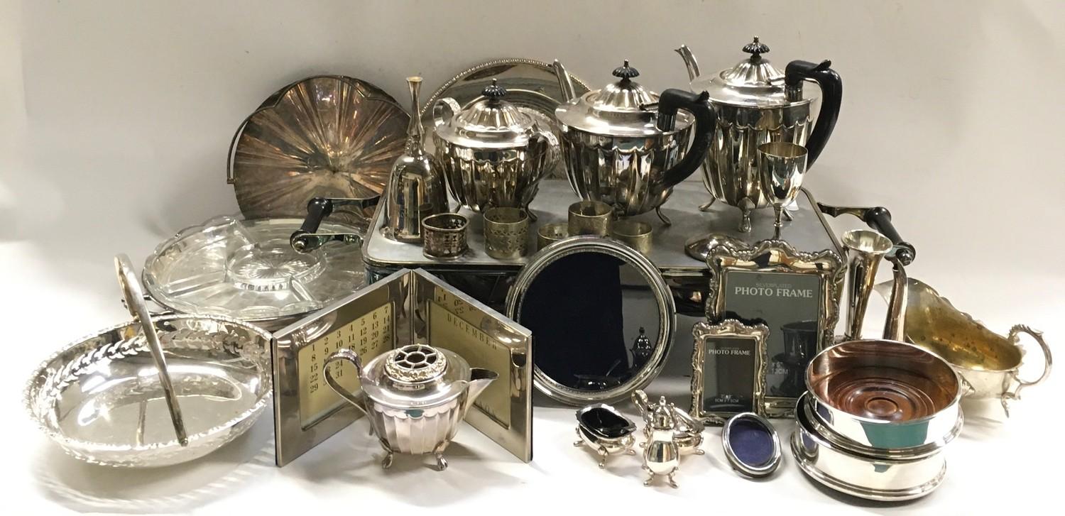 A Quantity of mixed silver plate.