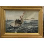 Gilt frame Charles Napier Hemy RA .R.W.A. print entitled "Life" 100x75cm