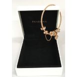 Pandora genuine "new"Rose gold colour bracelet with charms