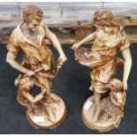 A pair of resin figurines.