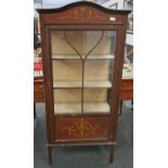 Vintage mahogany glazed china display cabinet.