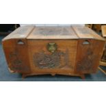 Oak camphor wood chest.