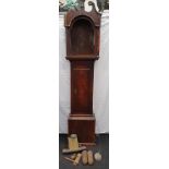 Antique longcase grandfather clock for restoration.