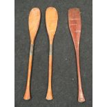 Pair single paddles possibly South Pacific together another 105cm long