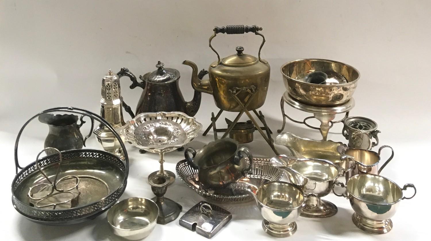 A Quantity of mixed silver plate.